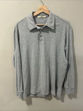 Fiorelli Men's Long-Sleeve Polo Shirt - Heather Gray